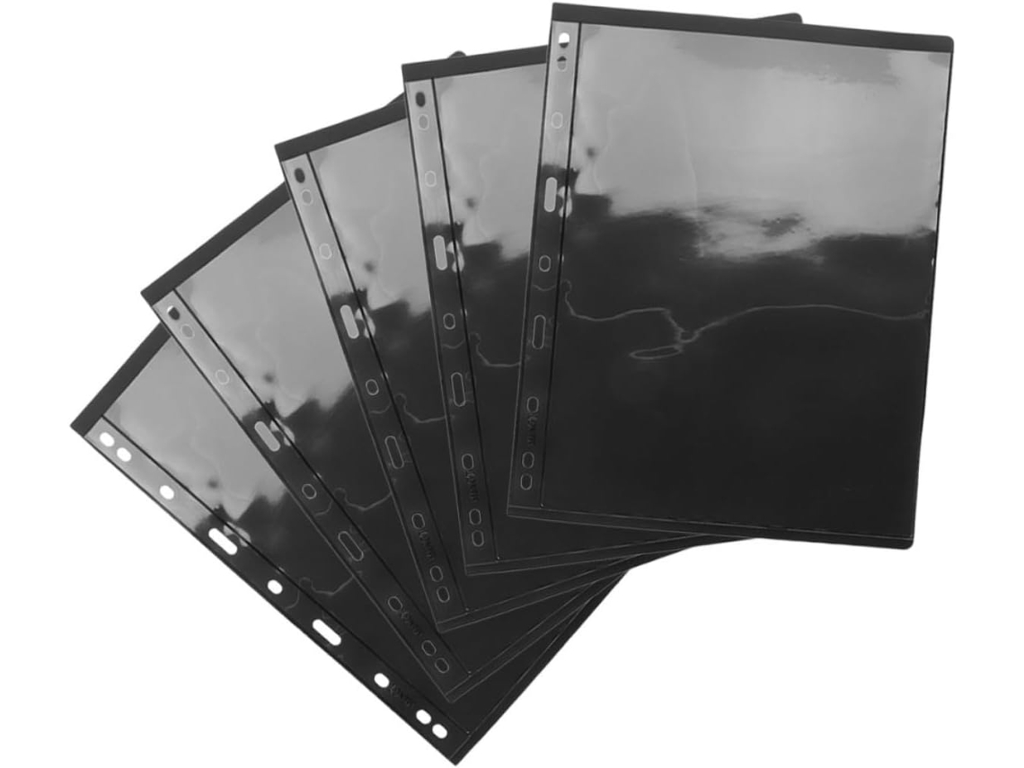 Ultechnovo 5 Peças Classeur À Timbres Álbum Reto-verso Para Colecionadores Páginas Para Timbres E Boletos