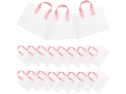 Sacolas de Compras Dobráveis ​​e Transparentes com Grande Capacidade de Armazenamento, Feitas de Plástico Resistente, Pacote com 50 Unidades. GOKOCO
