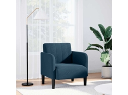 Vidaxl Poltrona Com Apoio De Braços 54 Cm Veludo Azul