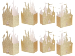 Abaodam 20-caixas De Papel Douradas Em Formato Castelo Para Doces, Elegantes E Modernas Para Embalar Guloseimas Em