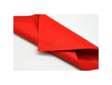 Feltro 1 Mm Poliéster Rolo 45 Cm X 10 M Vermelho Sodertex