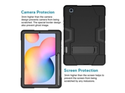 MEOIRUERY Capa Com Suporte Integrado Para Samsung Galaxy Tab S6 Lite, Design Híbrido Resistente, À Prova De Choque, Com Suporte Para S Pen E Pegada Antiderrapan