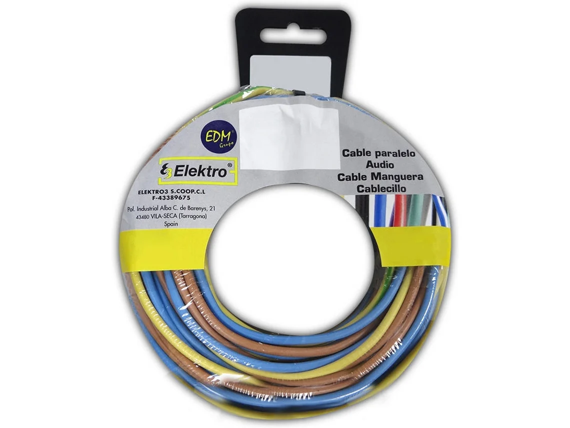 Rolo De Cabo EDM 2.5 mm 3 Cabos (Az-Mar-T) 10  mts   x  Cor 30  mts