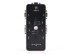 Aetheria switch Box Hub Usb 2.0 4 Portas para Monitor Vga/svga, Sem Software e Fonte Externa