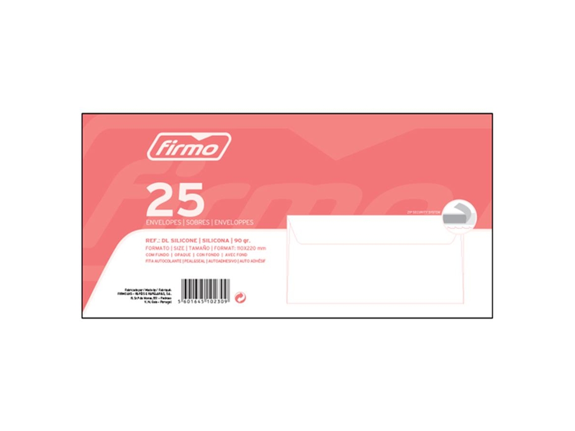 Envelopes FIRMO 25 Unidades (110 x 220 mm)