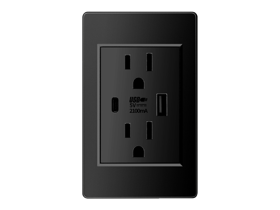 Tomadas de parede USB C 2.1a 15a 8 vias | S/MARCA