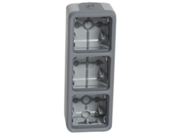 Plexo Caixa Tripla Vertical Cinzento Ref: 069679