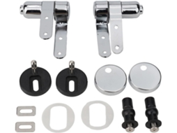 Kit Com 2 Dobradiças De Aço Inoxidável Para Assento Sanitário Fechamento Suave, Peças De Reposição Liberação Rápida