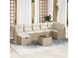 Vidaxl Conjunto De Sofá De Jardim 8 Unid. Rattan Sintético