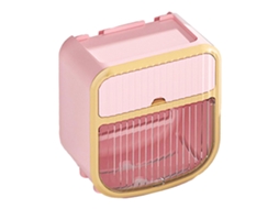 Suporte de Papel Higiênico Parede Banheiro Rosa Doméstico