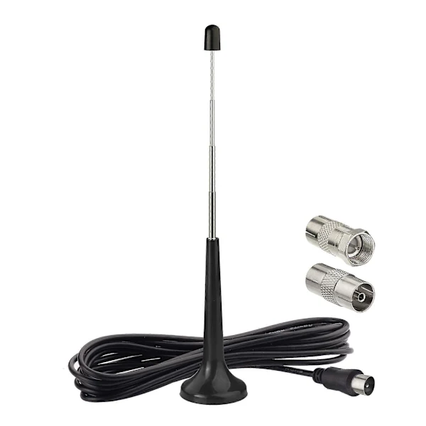 Antena Telescópica De Rádio Dab Fm Com Base Magnética E Cabo Extensão 3 M