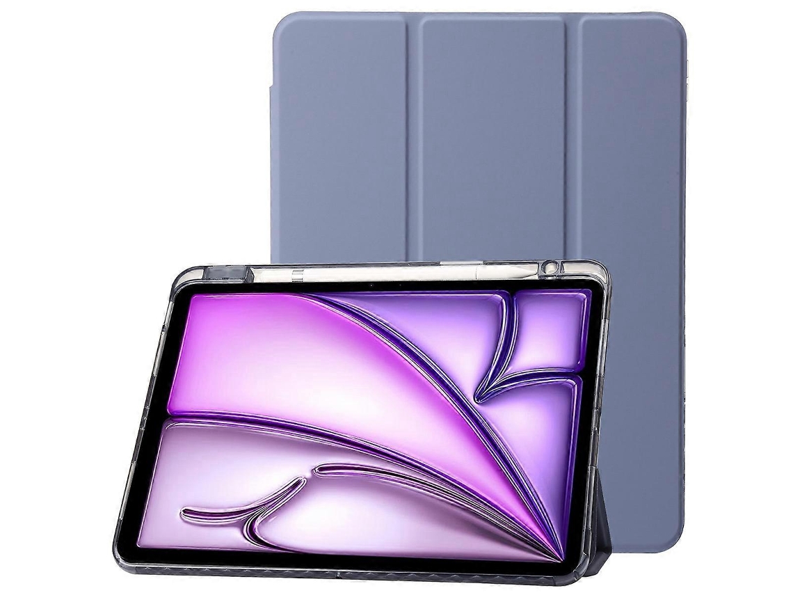 Capa para tablet Webake de acrílico transparente e couro com 3 dobras