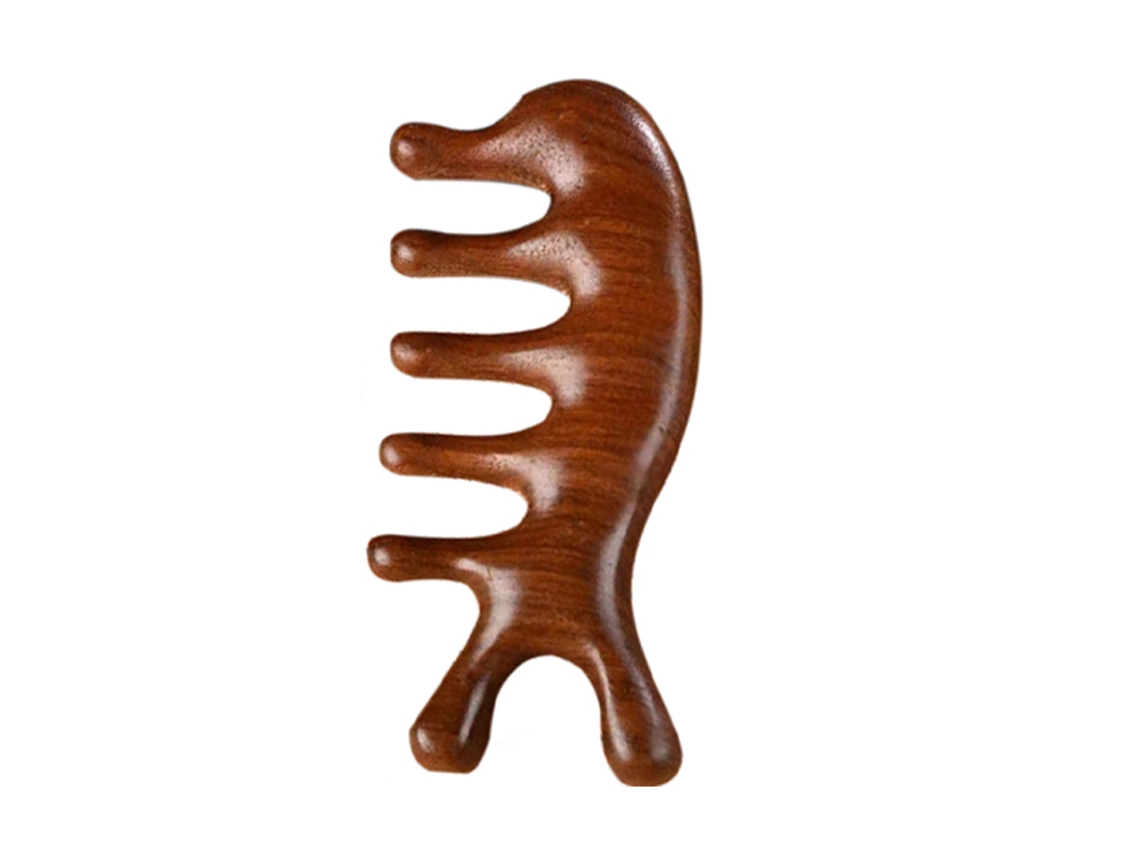 Pente de Massagem Relaxante de Cinco Dentes, Ferramenta de Massagem Corporal em Plástico MDUG (estilo 2)