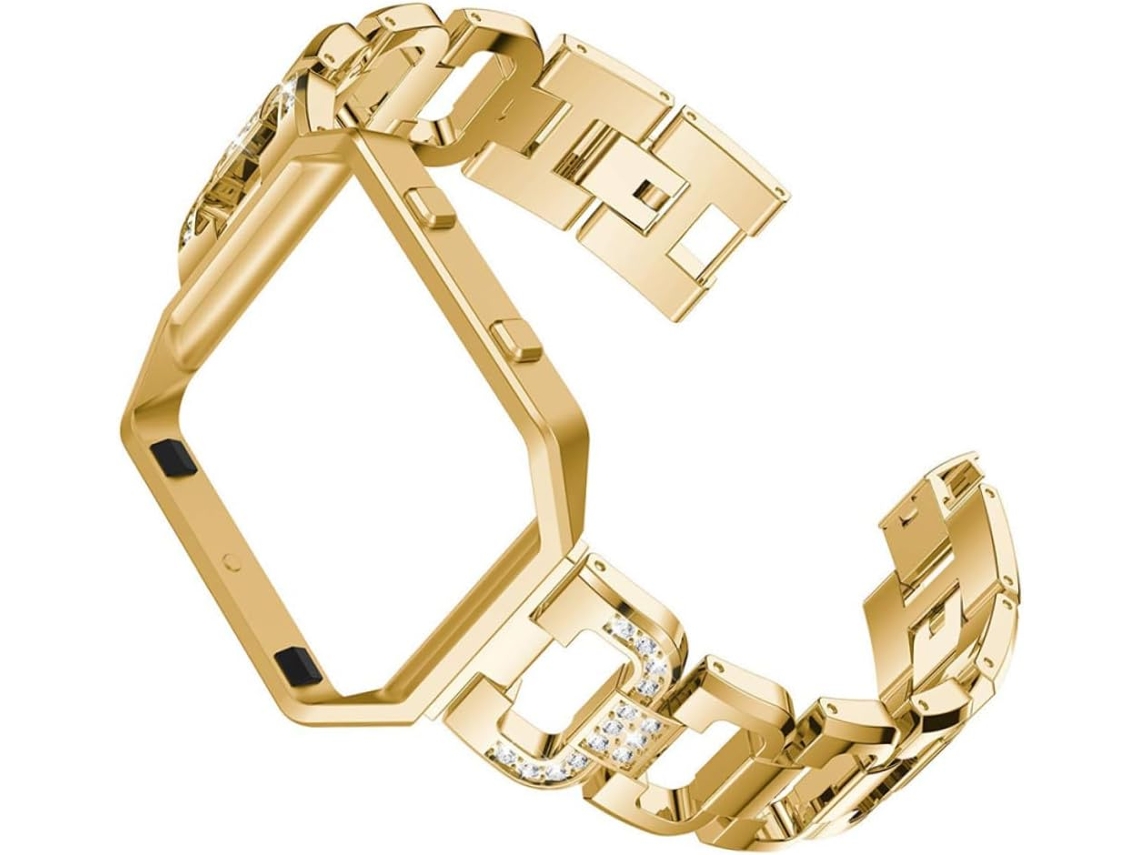 Pulseira Para Smartwatch Com Moldura De Strass, Substituição Em Aço
