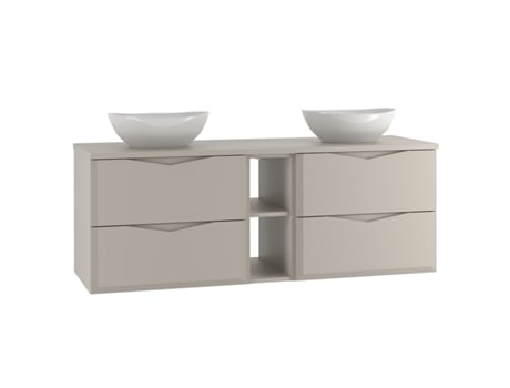 Móvel de Toilette Duplo Ellie Cachemire 140Cm 2 Nichos PETITS-MEUBLES