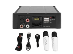 Amplificador DSP HiFi para carro 4x80W com suporte USB Bluetooth, entrada coaxial óptica e som digital Chennnls