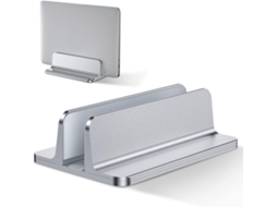 Lurelia Suporte Vertical Para Portátil Ajustável, Antiderrapante, Em Liga De Alumínio, Compatível Com Macbook, Em Prateado