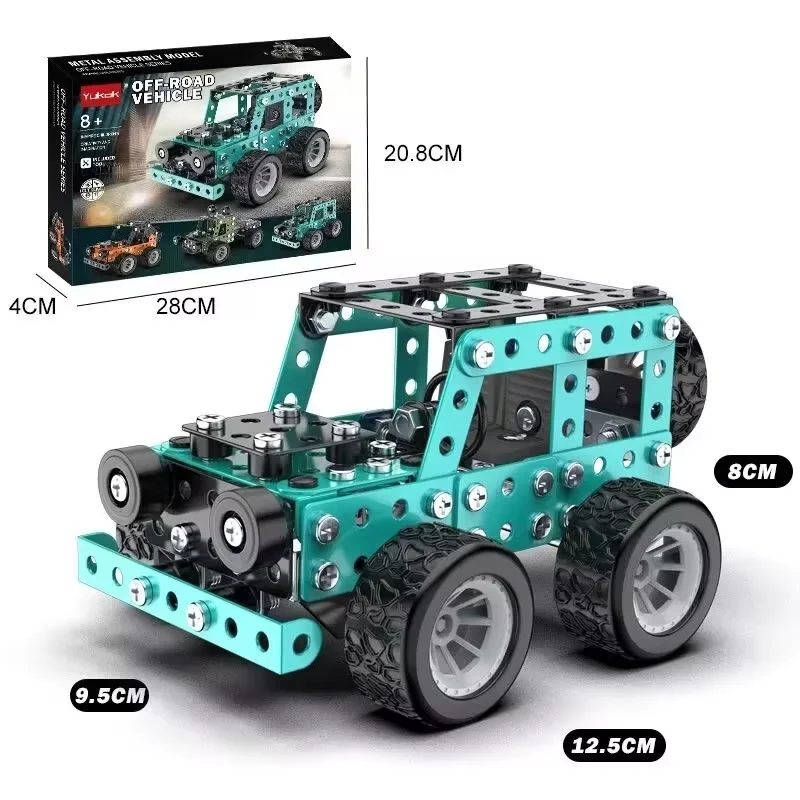 (azul) Conjunto De Caminhão De Brinquedo Montado, Projeto De Montagem De Carro Modelo