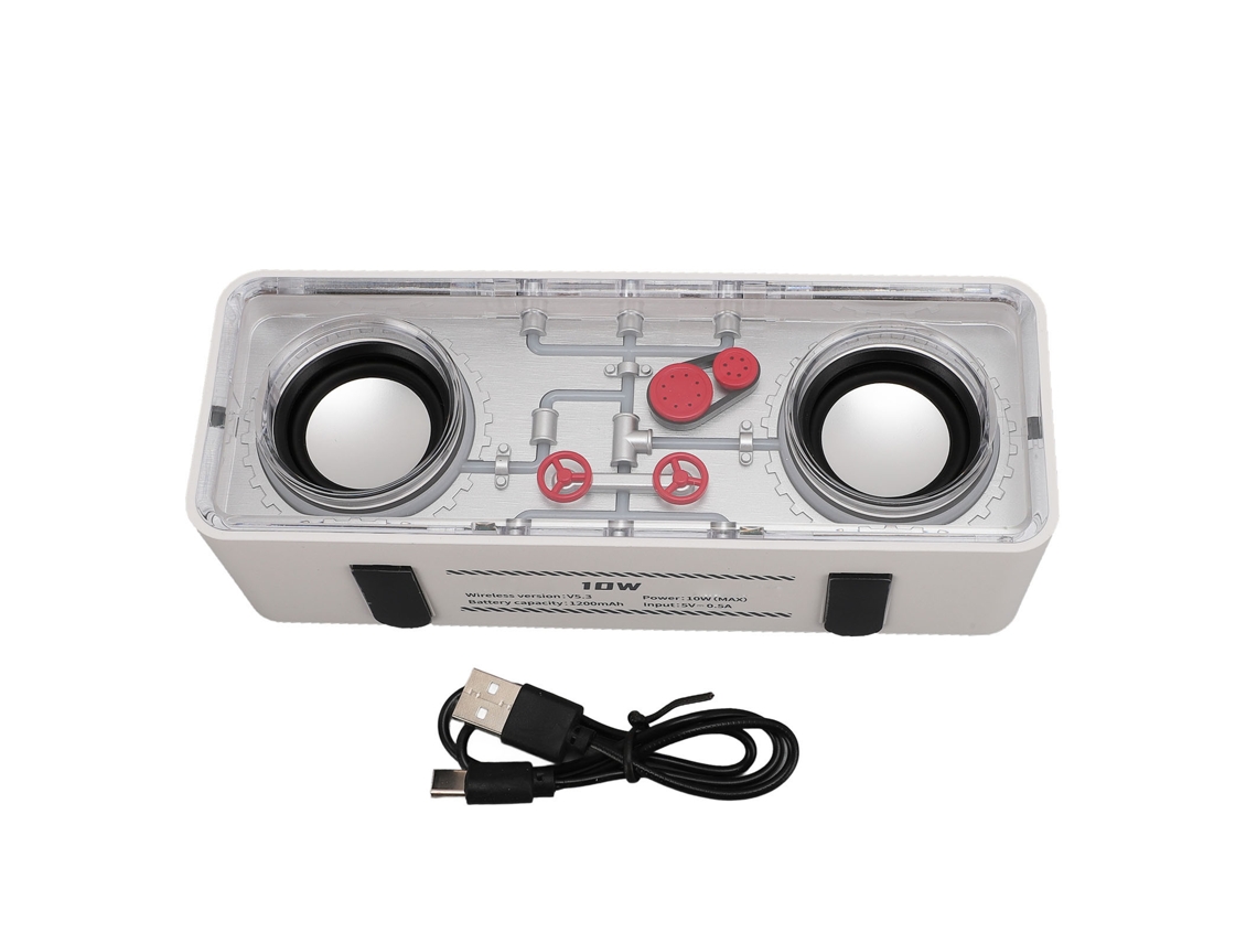 Caixa de Som Bluetooth 10w EOOCOO com luz LED e estilo cibernético
