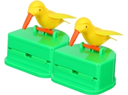 2 Dispensadores Palitos Passarinho Botão Pressão, Automáticos Compactos, para Cozinha/viagem ZYBLSSBB