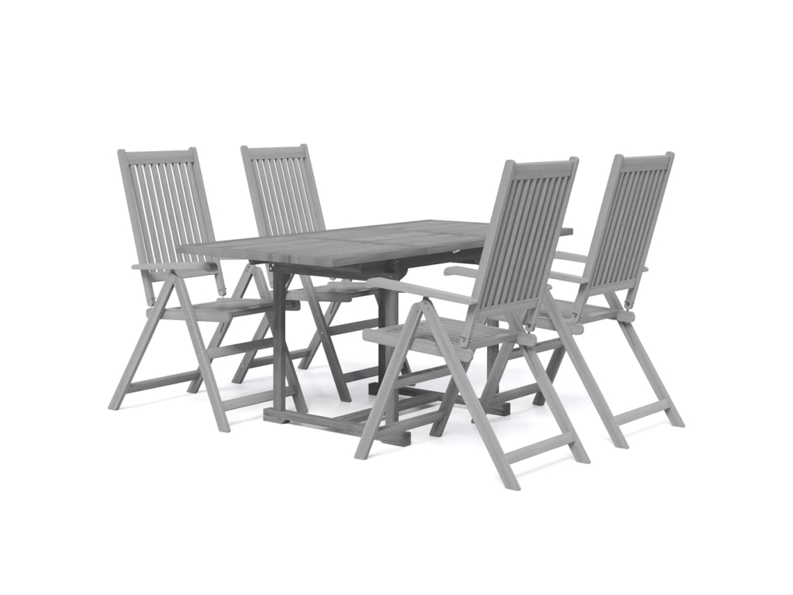 Garden Dining Set,  Garden Dining Sets Vidaxl Cinzeto Madeira De Acácia (n/a)