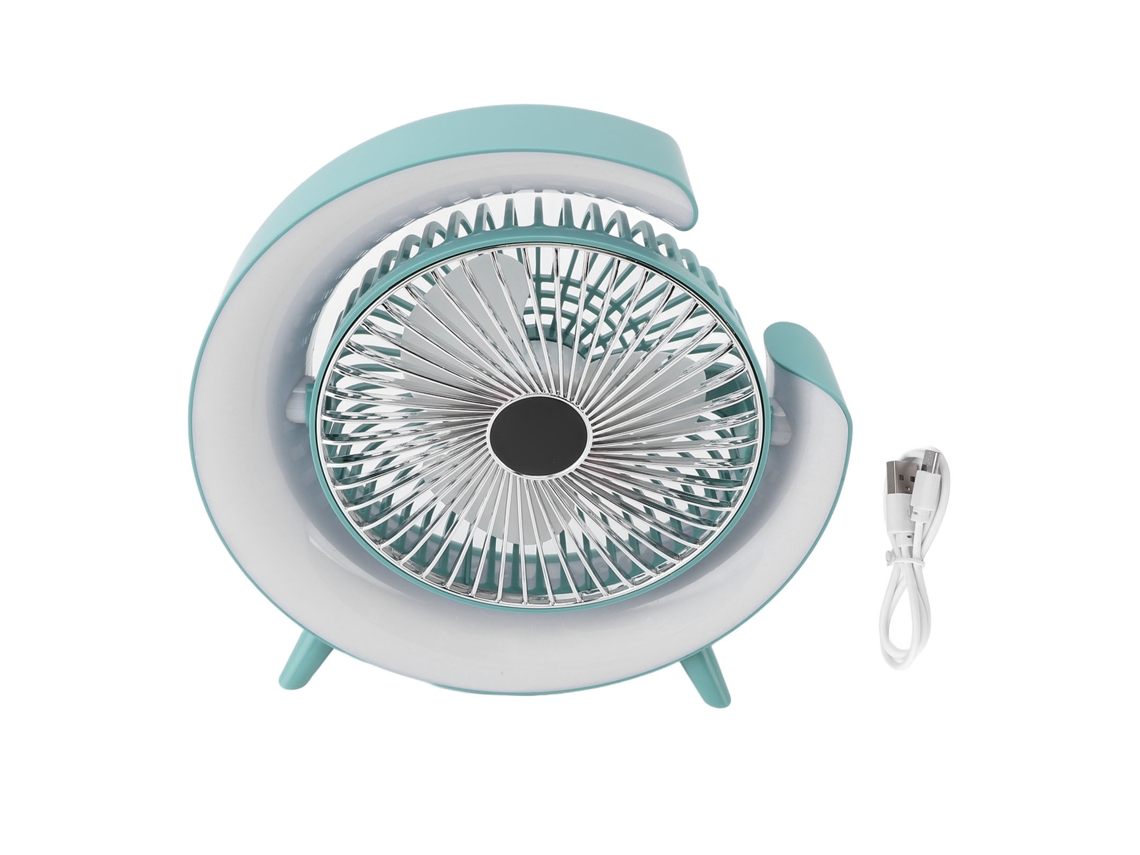 Ventilador Usb Mesa 3 Velocidades Silencioso Luz Colorida