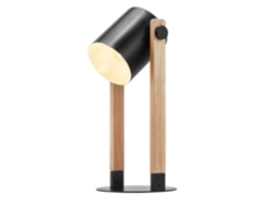 Lâmpada de mesa de metal e madeira 23W IP20 E27 Diâmetro 120mm