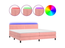 Box Spring Bed, Box Spring Beds Vidaxl Cor-de-rosa Veludo (200 X 200 Cm)