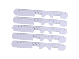 Lurelia Régua Pupilar 15 Peças Em Plástico 05 Cm Com Flexível E Portátil Para Ótica