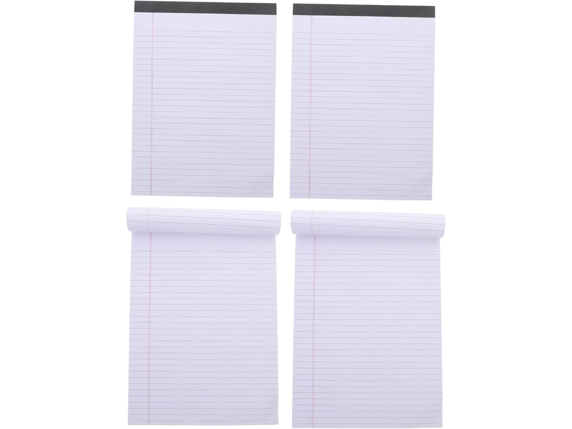 Bloco De Notas A4 Branco 4 Peças Em Papel, Carnet Écriture À Lignes