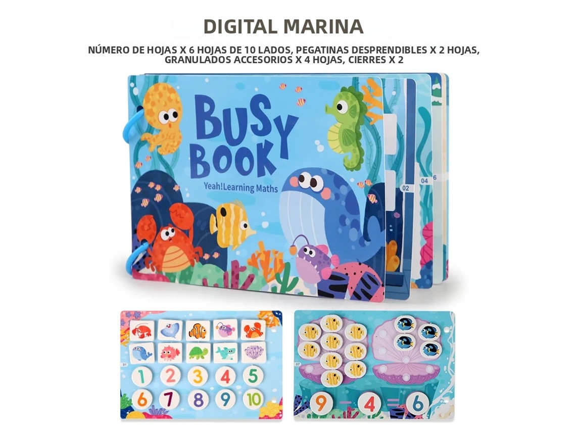 Livro de Atividades para Bebês, Ideal para Jogos Educativos na Primeira Infância, um Livro Silencioso com Adesivos. MDUG (estilo 2)