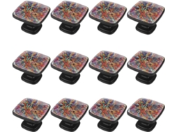 Puxadores Quadrados Para Gavetas De Cômoda, Puxadores Para Armários De Cozinha, 12 Peças, Padrão Geométrico Abstrato E