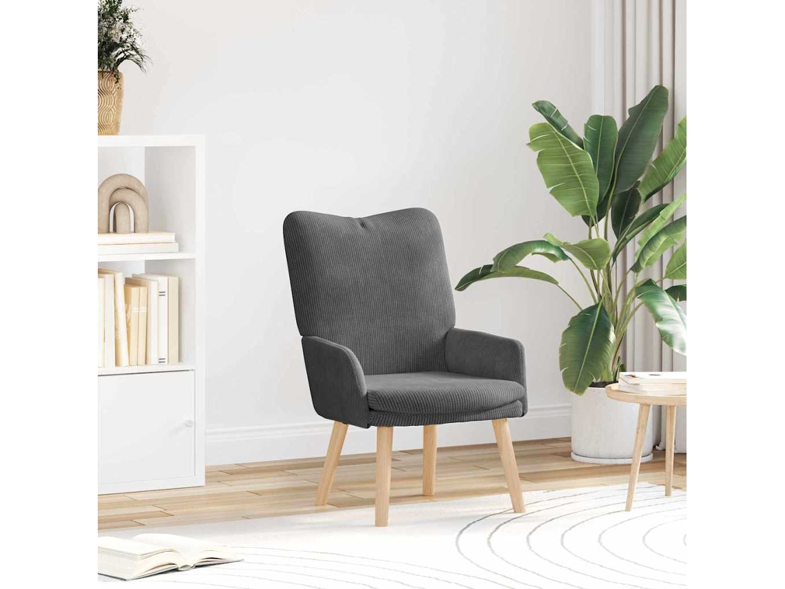 Vidaxl Poltrona Cinza Escuro 63 X 67 X 94 Cm Tecido