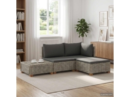 Vidaxl 4 Unid. Conjunto De Lounge Em Rattan Com Almofadas Gendt