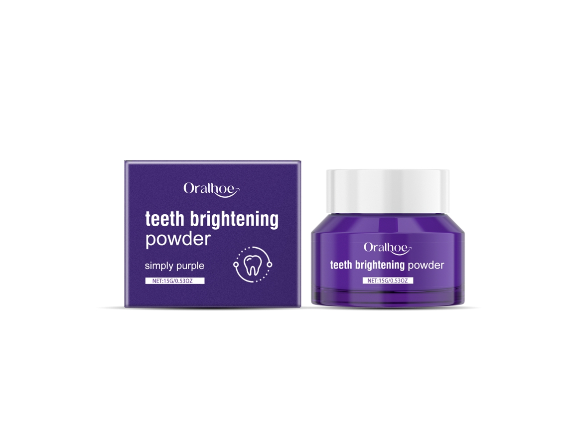 Pó de Dentes Branco Brilhante Roxo