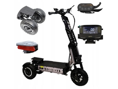 Trotinete Elétrica Ootd T30, 3200w, Bateria De 60v 31,2ah, Velocidade Máxima De 65km/h, Pneus De 13 Polegadas, 3 Pneus, Com App