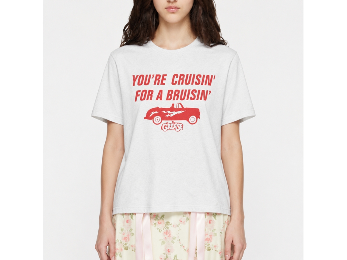 Rockinstone Grease Cruisin For A Bruisin White T-shirt Size:xxl