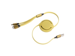 Cabo de Carregamento Usb Triple Retrátil LAXISCREED