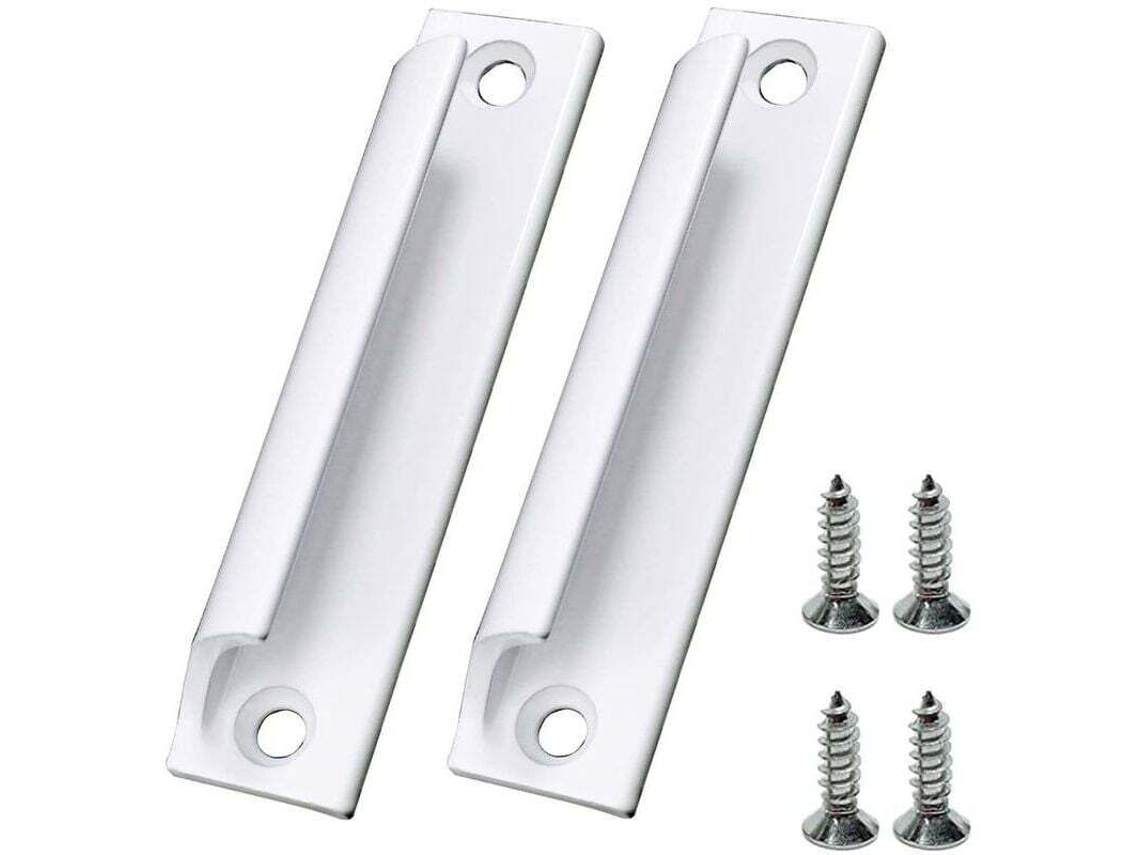 2 Peças Puxador Branco Para Porta Corrediça,puxador Para Móveis Em Liga De Alumínio,puxador Para Janelas Com Parafusos Btforus