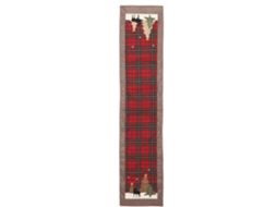 Toalho de Mesa Natal Runner Grid Toalha de Mesa Decoração Festa Banquete 185x36cm | S/MARCA