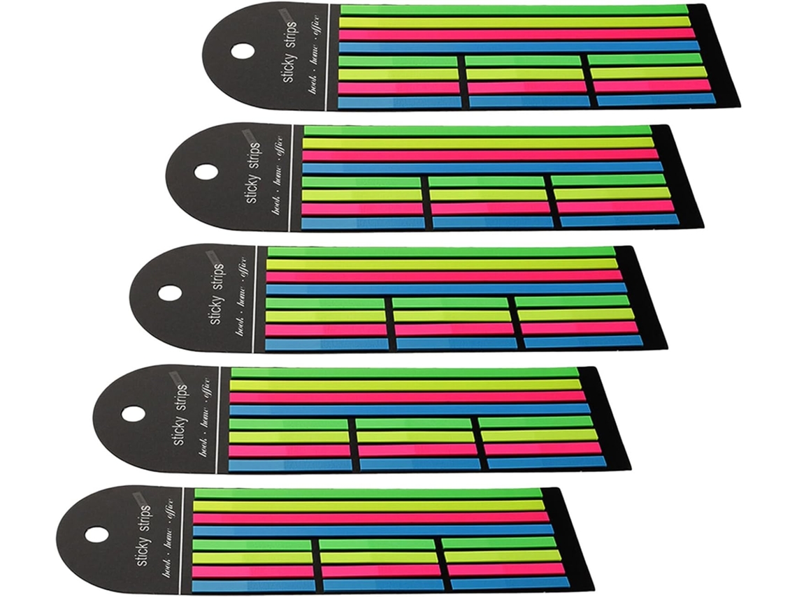 Bandes Adhésives Fluorescentes Para Indexação 80 Peças Ongles De Anotação Reutilizáveis Transparentes