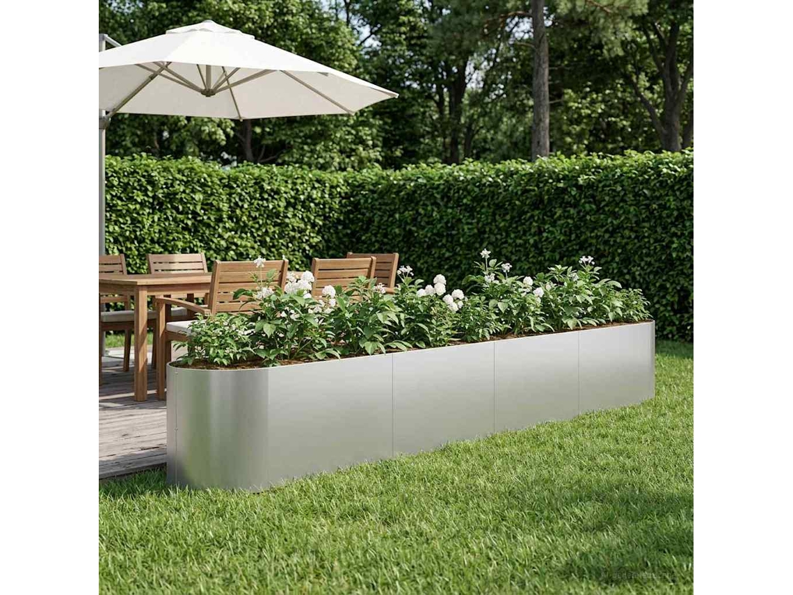 Vidaxl Cama De Jardim Elevada Aço Galvanizado 380 X 40 X 40 Cm Aço