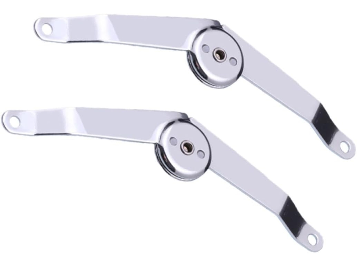 Dobradiça De Suporte Para Haste Localização, 2 Peças, Metal Prateado, Para Caixas