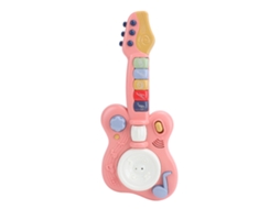 Ats guitarra Eléctrica para Crianças Instrumento Musical Educatsivo Brinquedo de Aprendizagem Precoce Colorido Rosa para Bebês