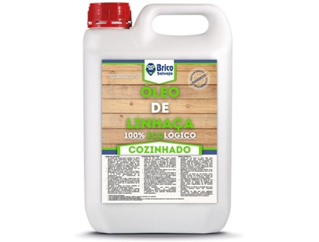 Óleo de Linhaça Cozinhado para Madeira 25 L BRICOSALVAJE Tijolo Terrazzo Telhado Aplicação Fácil 100% Amigo Do Ambiente