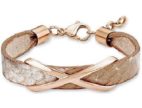 Pulseira S. OLIVER Oliver (Pele e Aço Inoxidável - Rosa - 17 + 2 cm)