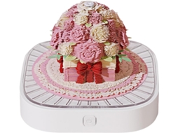 Calendário de mesa 3D de papel removível rosa para escritório