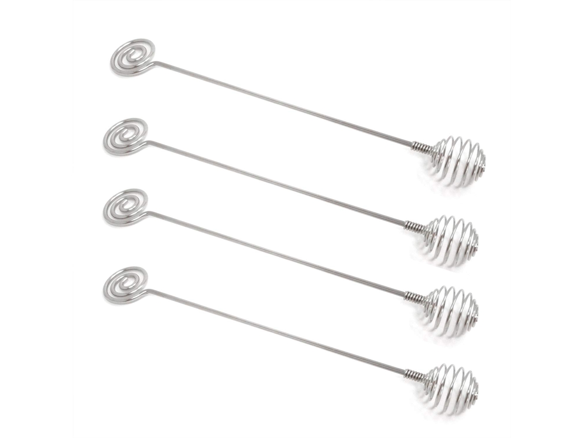 Conjunto De 4 Colheres De Aço Inoxidável Para Misturar Mel E Pegar