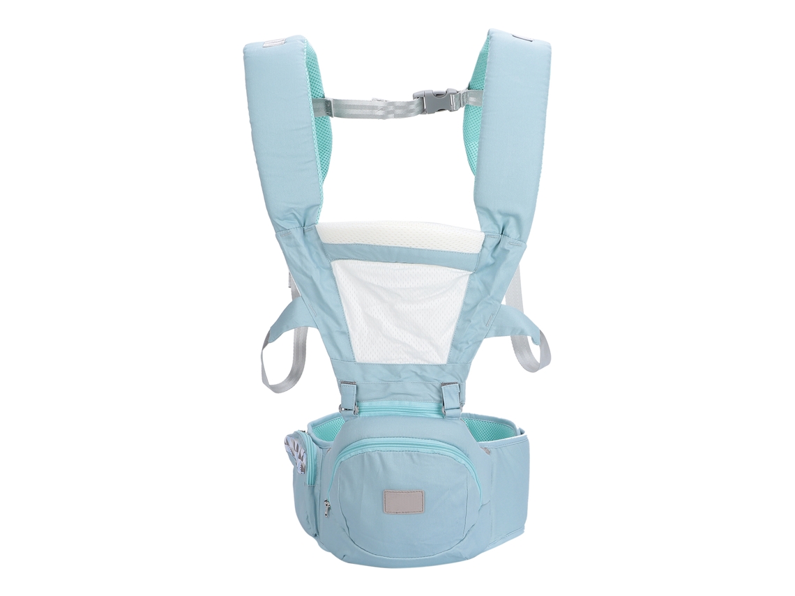 Mali porte bebê Sem Mãos Respirável Mochila Multifuncional Assento de Quadril Bebê Azul Claro