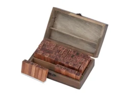 Conjunto de Carimbos de Borracha em Madeira LAXISCREED